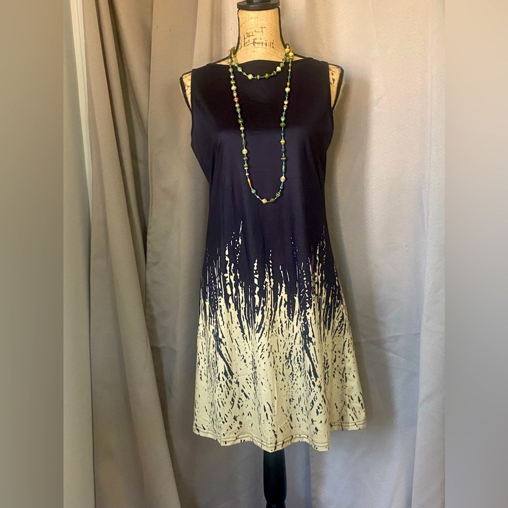 Sleeveless summer casual dress.